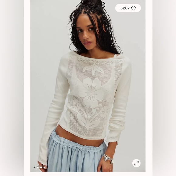 Free People Tops - NWT Free People Delilah Long Sleeve Top Color: Clean Ivory size XS boho women’s